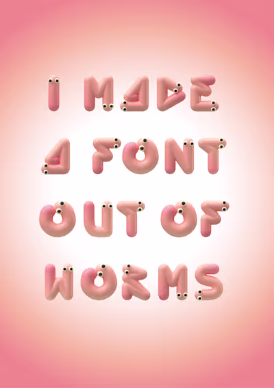 Wormies alphabet - Personal project
