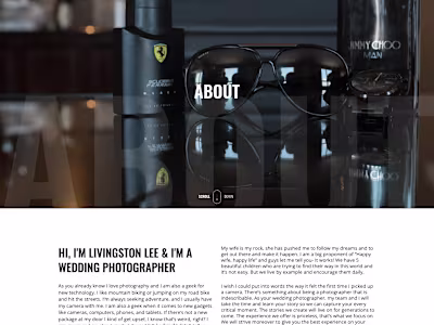 Livingston Lee Photography | Wordpress Website Redesign