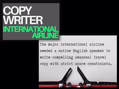 Compelling Web Copy for Major International Airline