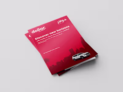 Corporate Folder Design for Dollar Car Rental Service (Libya)