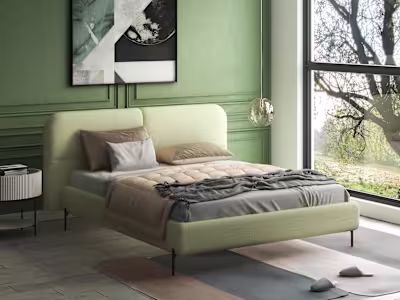 3d modeling and 3d visualization bed in the interior