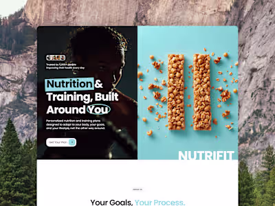 Nutrition & Fitness Platform Website Design