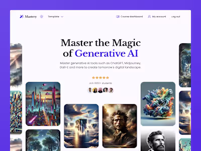 Online course landing page and member portal – Framer template