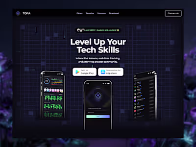 Landing Page Design for a Community-Driven Coding Platform