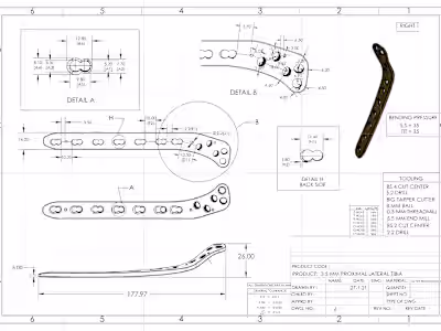 Efficient 2D CAD Design Project with AutoCAD Industrial Part