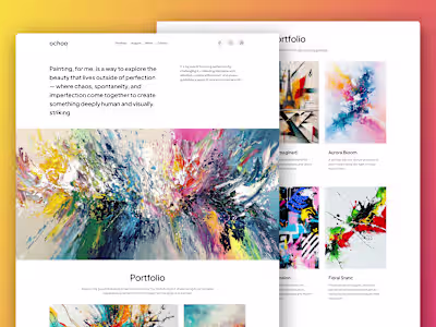 Ochoo – Artist Portfolio Website