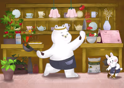 Chef Bear and Rabbit