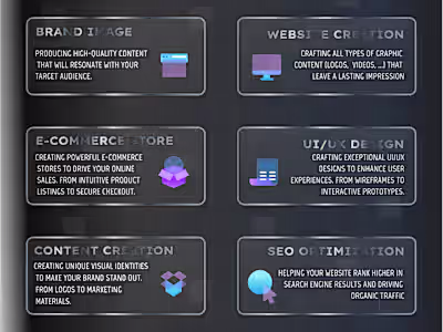 Landing page of a marketing agency