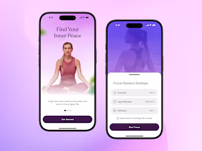 Meditation Mobile App UI Design
