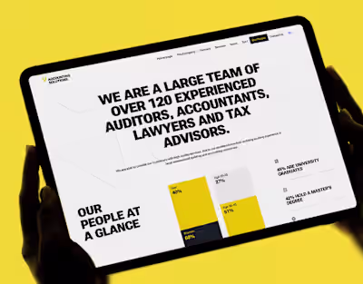 Accounting Solutions. Finance, tax, consulting. Website