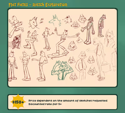 Character sketch exploration rate -