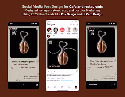 Social Media Post Design for Cafe