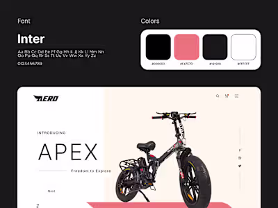 AERO - Landing page UI design