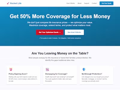 Life Insurance Policy Portal for Rocket Life