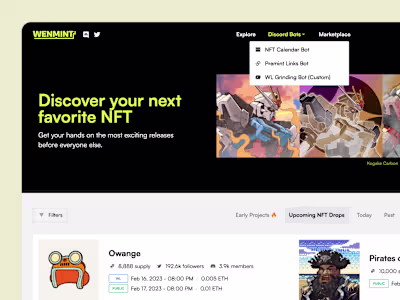 Front-end Development for NFT Community