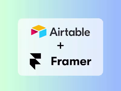 Integrated Airtable with Framer