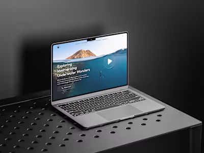 Underwater Travel Landing Page Design