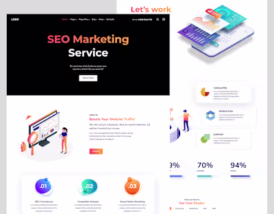 SEO Marketing Website Design on Behance