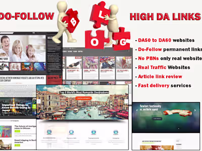 Place 10 do-follow backlinks on DA50-60 websites