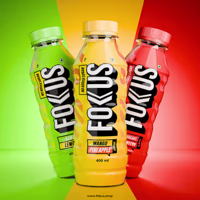 Fokus Energy Drink: 3D Visual Power