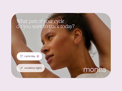 Monea Cycle Tracking App Identity Design