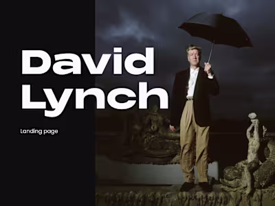 David Lynch Landing page