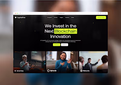 CapitalOne - Website Design