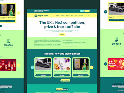Modern UI/UX Design for Innovative Prize Competition Platform