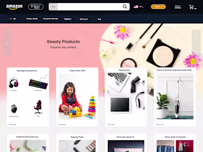 Revamped Amazon Homepage Ui