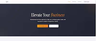 Created a modern service website