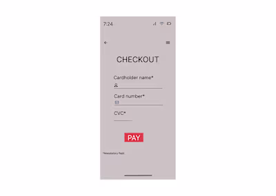 Credit Card Checkout on Behance