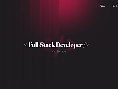 Developer's Portfolio Website Design
