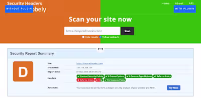 Security Header WordPress Plugin