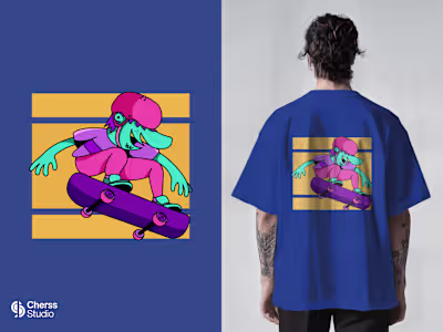 Alien skateboard T-Shirt Design