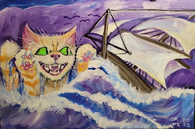 Hand painted wall art