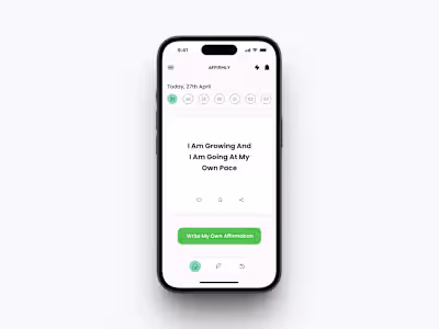 AFFIRMLY Mobile App Homepage