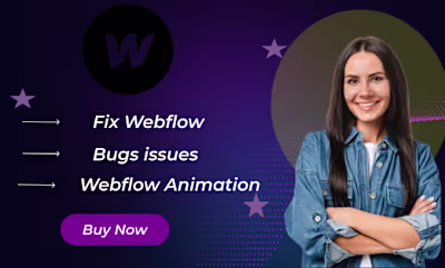 I will create, update, or fix webflow website design, bugs