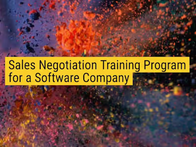 Project: Sales Negotiation Training Program for a Software Comp…