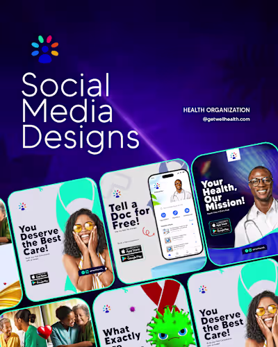Social Media Designs for Getwell Health Organization