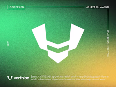 Letter V - Logo for a Multi Sector High-Tech Supply & Servic...