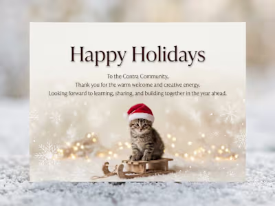 This holiday card was created with Lovart for the Contra Com...