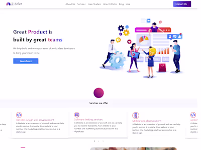 agency landing page