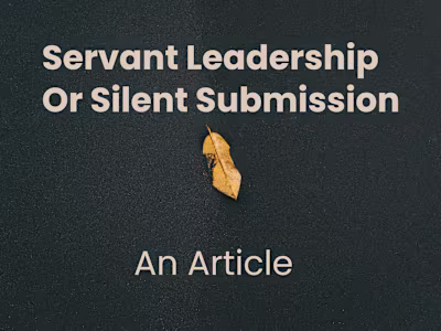 Servant Leadership - An Article