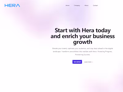 Hera - Software & Marketing services website
