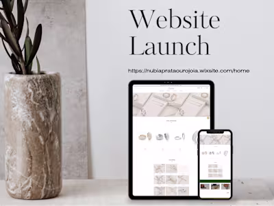 Wix Website Design for Jewelry Brand