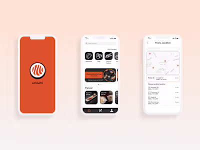 Mobile Ordering App Design 
