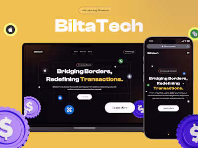 High-Converting Fintech Startup Landing Page Creation