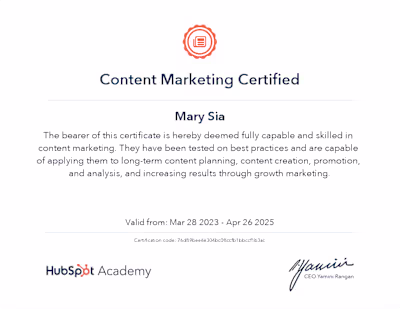 Official Certificates