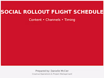 Social Media Rollout Plan