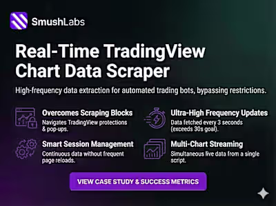 Real Time Chart Data Extraction for Trading View